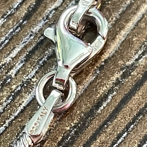 Sterling Onyx & Quartz Lariat Necklace 18"Necklace - Picture 10 of 15